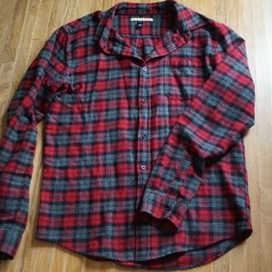 Flannel Red & Black, Long Sleeve